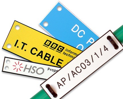 Lazer engraved cable labels by Etchcraft