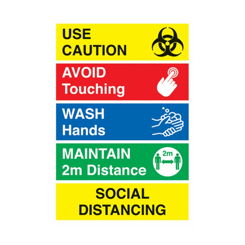 Covid 19 safety labels by Etchcraft
