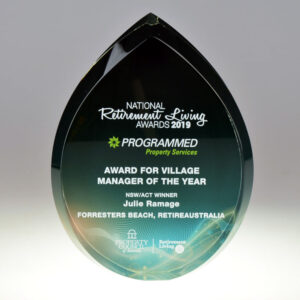 Property Council Retirement awards digital print award by Etchcraft